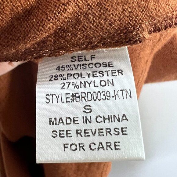 Kittenish Tie Scrunch Front Midi Sweater Dress V Neck Long Sleeve Keyhole Back - Picture 4 of 9